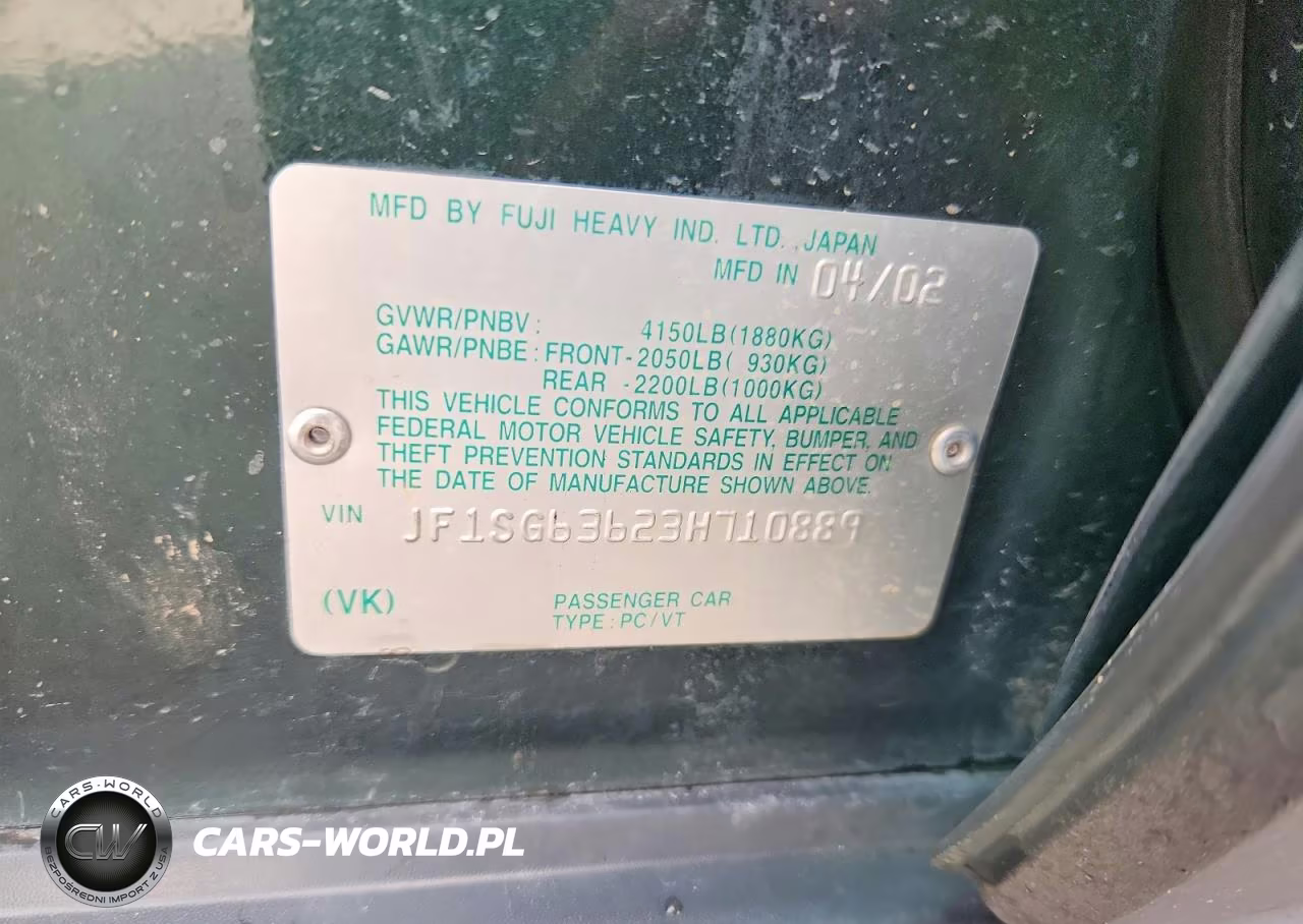 2003 Subaru Forester 2.5X VIN:JF1SG63623H710889 - 13