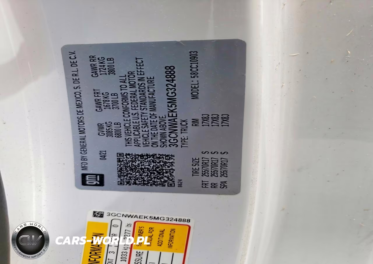 2021 Chevrolet Silverado C1500 VIN:3GCNWAEK5MG324888 - 12