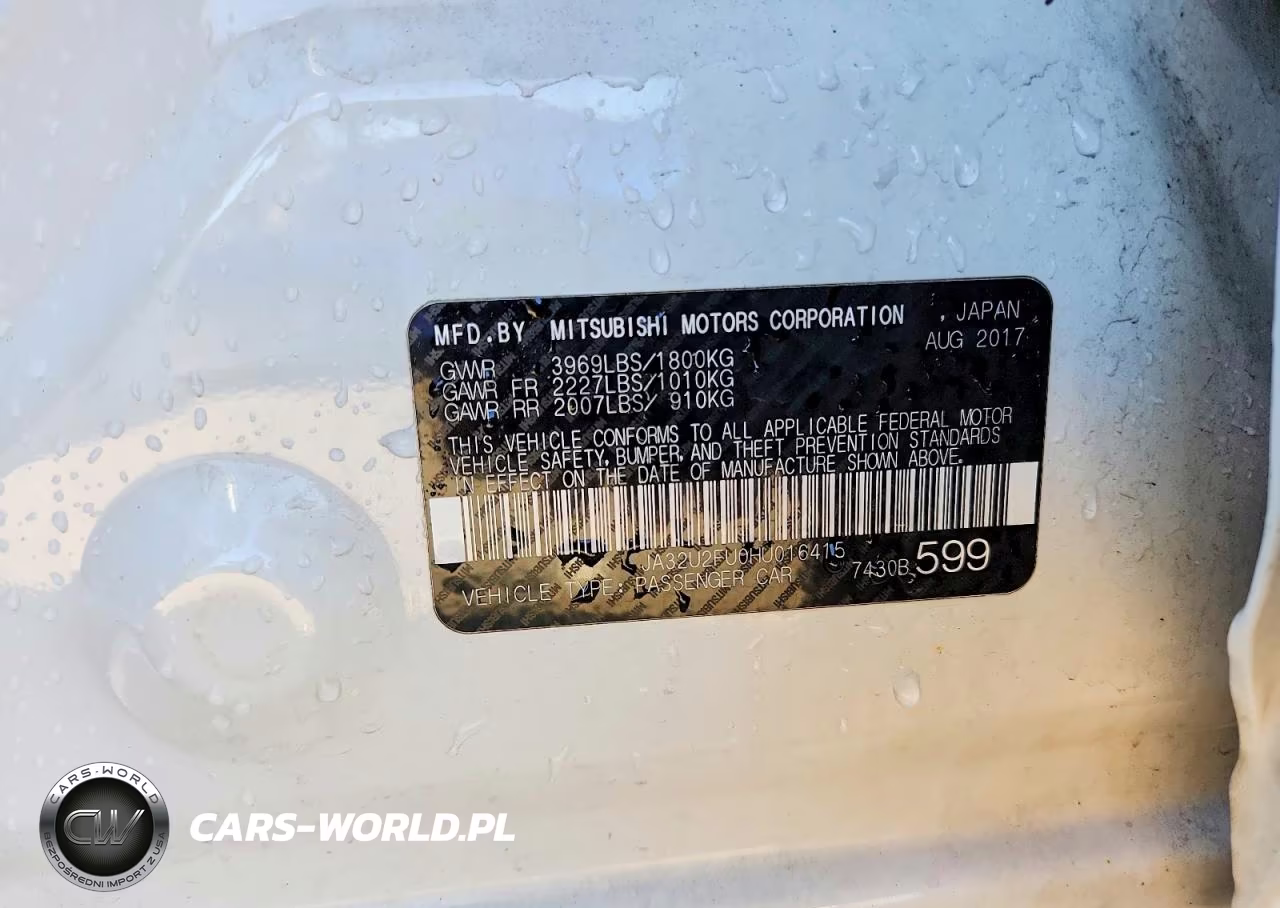 2017 Mitsubishi Lancer Es VIN:JA32U2FU0HU016415 - 12