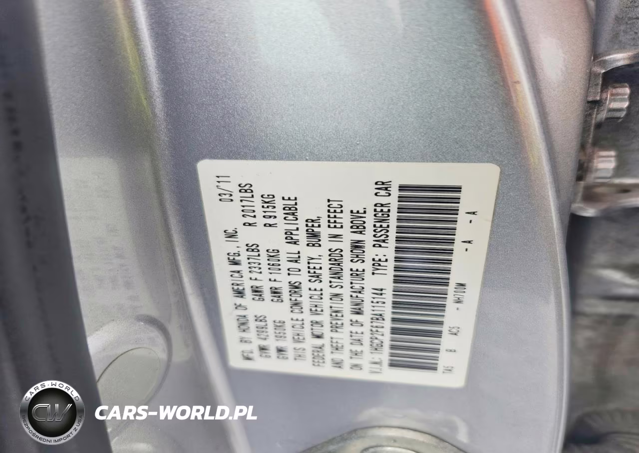 2011 Honda Accord Se VIN:1HGCP2F67BA115144 - 12