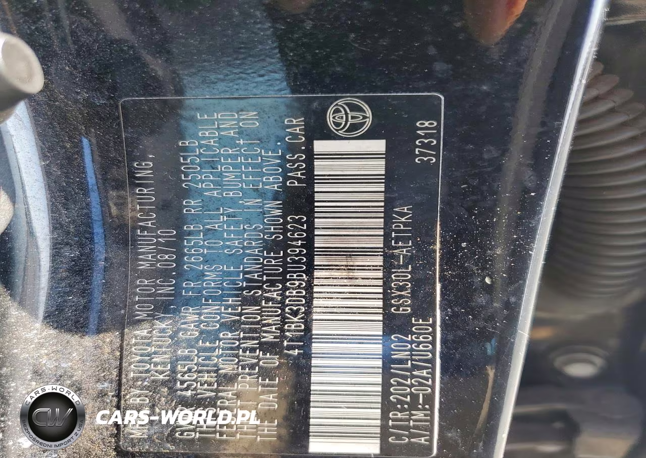 2011 Toyota Avalon Limited VIN:4T1BK3DB9BU394623 - 12