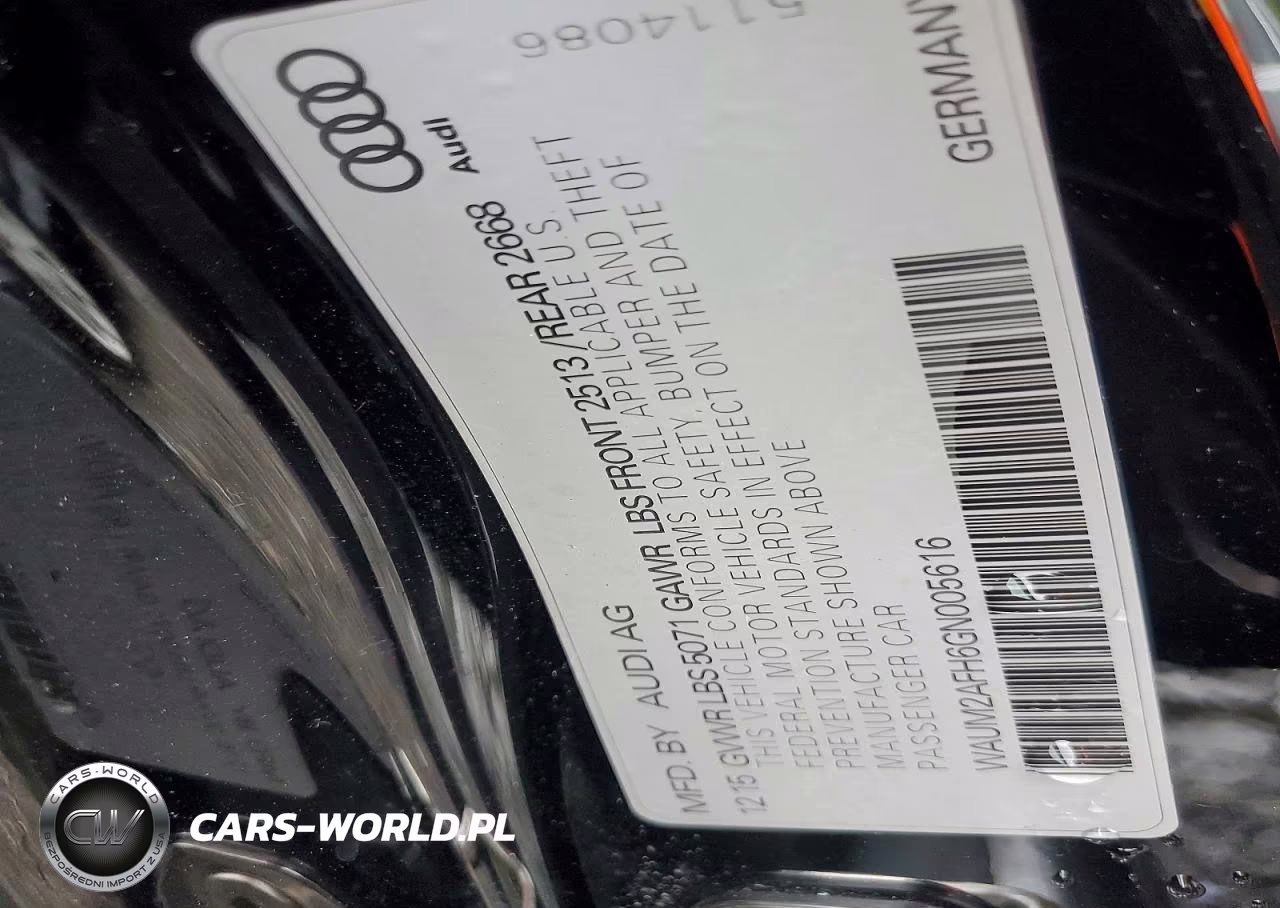 2016 Audi A5 Premium Plus S-Line VIN:WAUM2AFH6GN005616 - 12