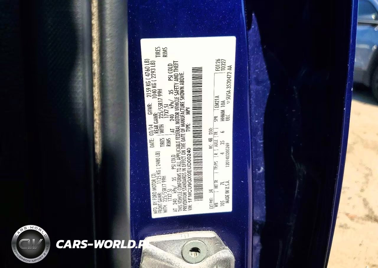 2014 Ford Escape Se VIN:1FMCU9GX0EUD00240 - 13