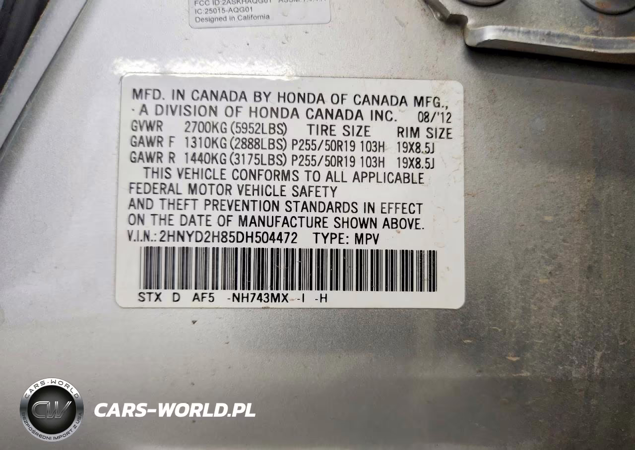 2013 Acura Mdx Advance VIN:2HNYD2H85DH504472 - 13