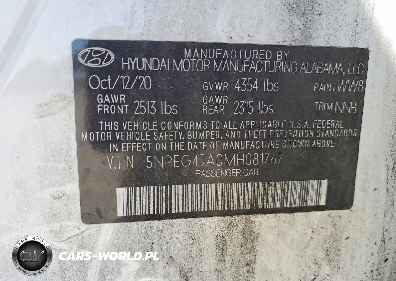 2021 Hyundai Sonata Se VIN:5NPEG4JA0MH081767 - 13