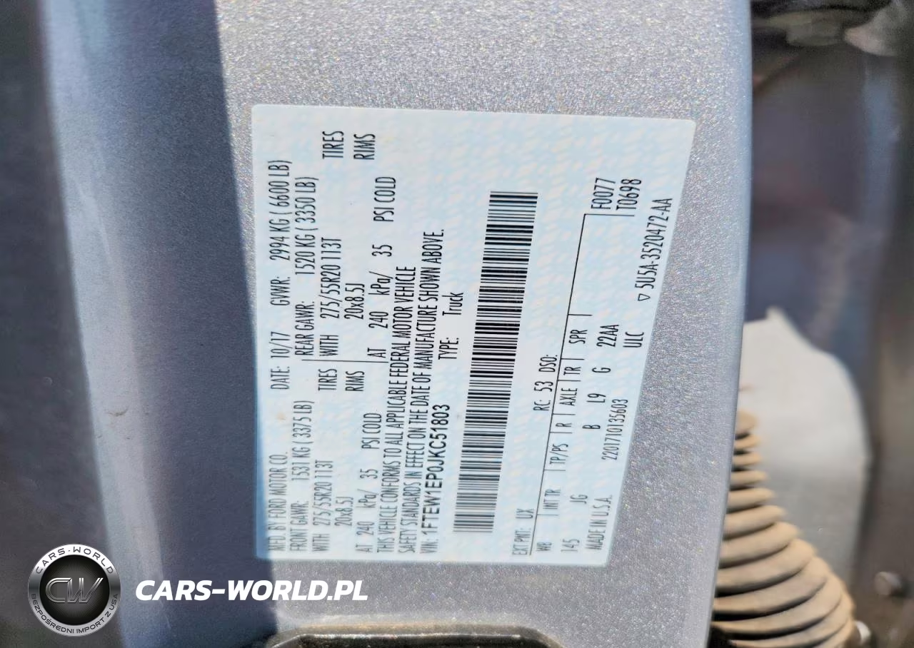 2018 Ford F150 Supercrew VIN:1FTEW1EP0JKC51803 - 12
