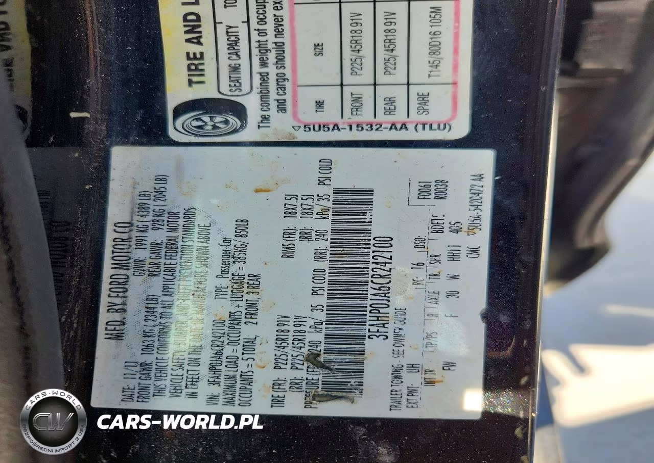 2012 Ford Fusion Sel VIN:3FAHP0JA6CR242100 - 12