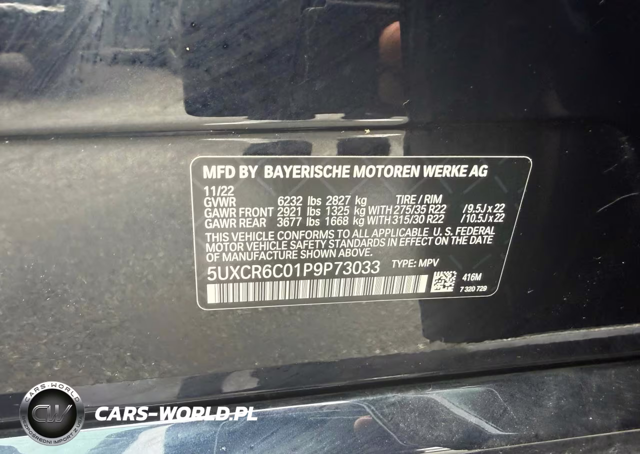 2023 BMW X5 xDrive40I VIN:5UXCR6C01P9P73033 - 11