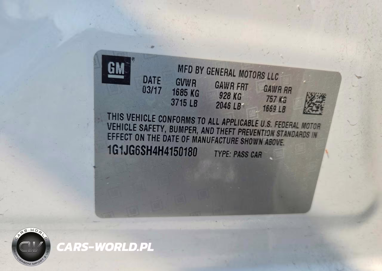 2017 Chevrolet Sonic VIN:1G1JG6SH4H4150180 - 12