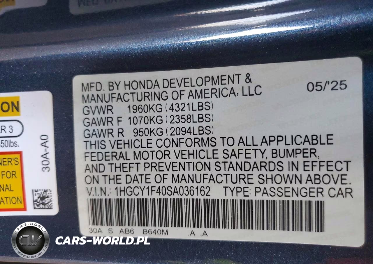 2025 Honda Accord Se VIN:1HGCY1F40SA036162 - 12