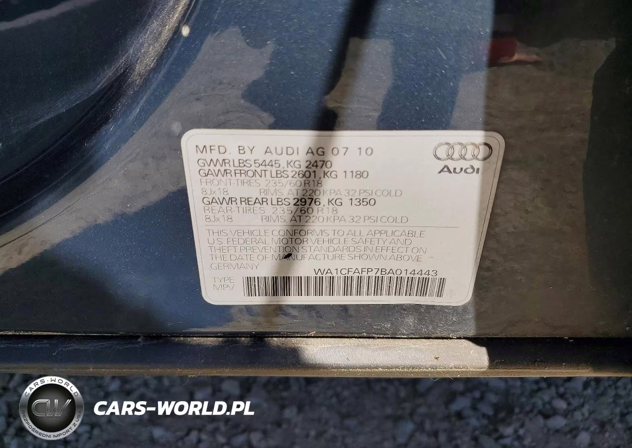 2011 Audi Q5 Premium VIN:WA1CFAFP7BA014443 - 13