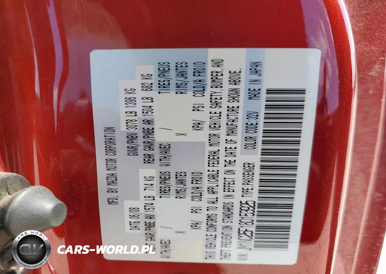 2008 Mazda Mx-5 Miata VIN:JM1NC25F180153925 - 12