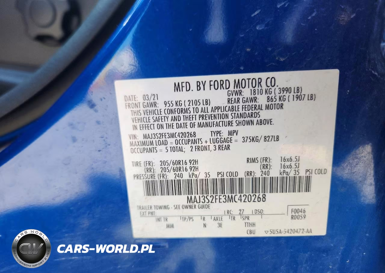 2021 Ford Ecosport S VIN:MAJ3S2FE3MC420268 - 13