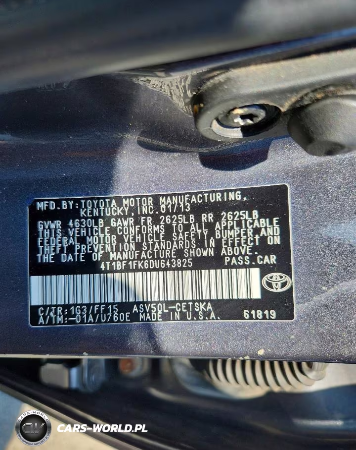 2013 Toyota Camry Se VIN:4T1BF1FK6DU643825 - 12