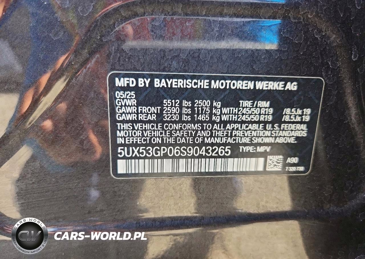 2025 B M W X Series X3 4D Suv 30 xDrive Msport VIN:5UX53GP06S9043265 - 12