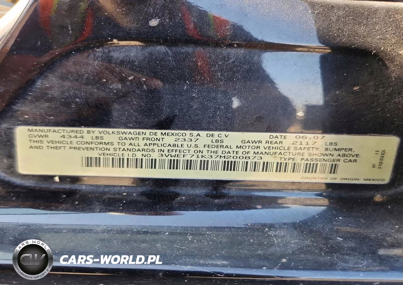 2007 Volkswagen Jetta Wolfsburg VIN:3VWEF71K37M200873 - 13