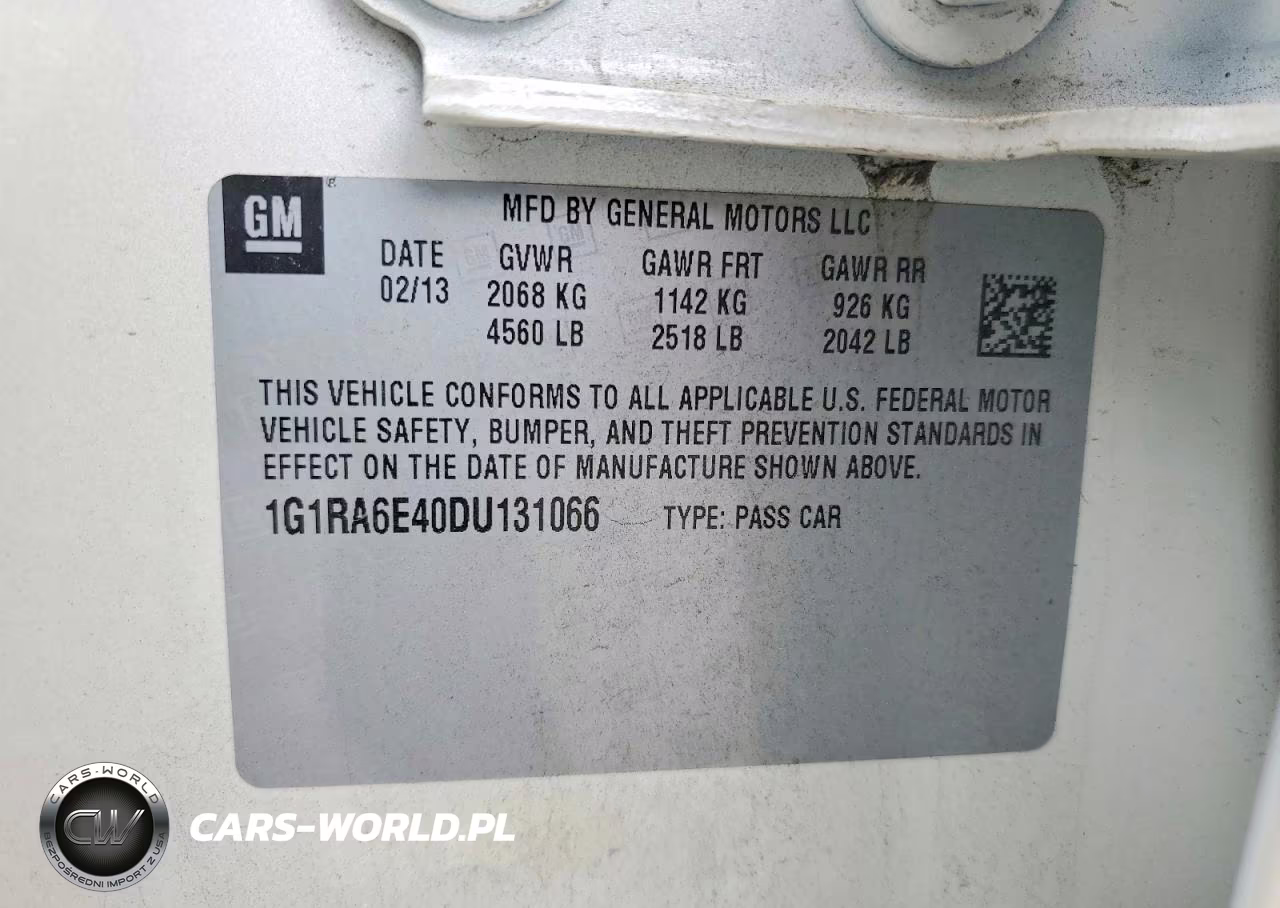 2013 Chevrolet Volt VIN:1G1RA6E40DU131066 - 13