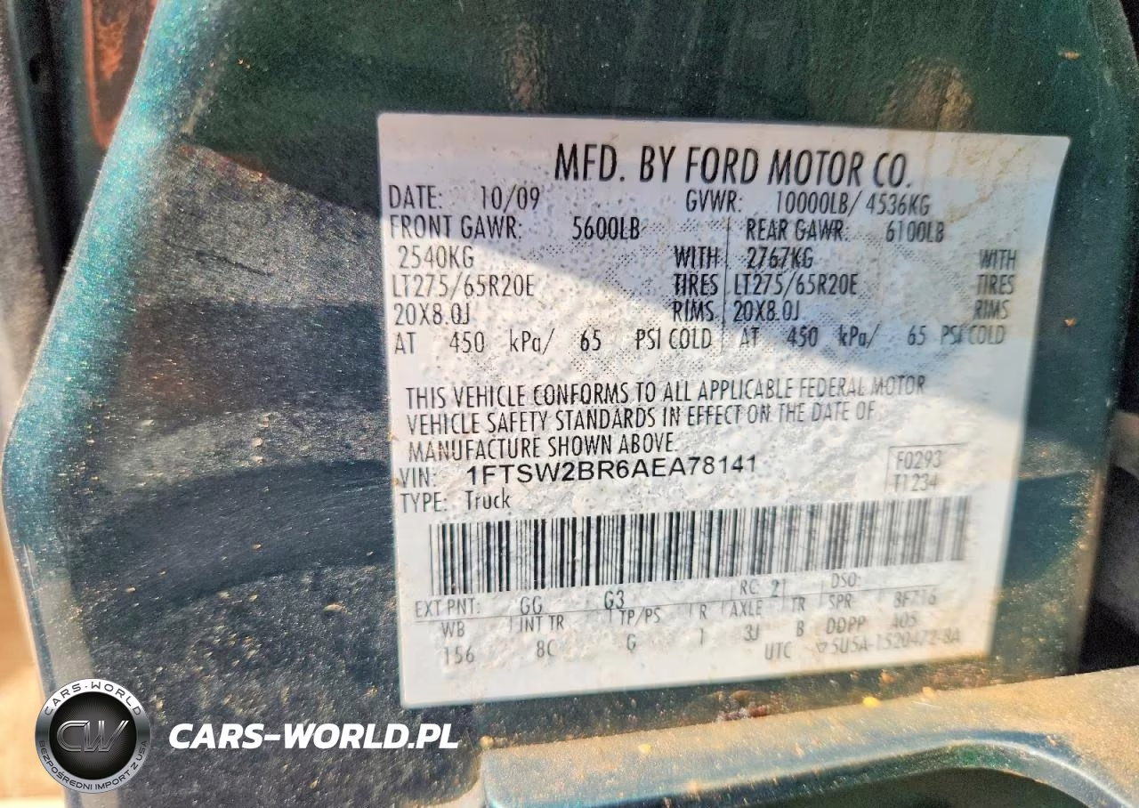 2010 Ford F250 Super Duty VIN:1FTSW2BR6AEA78141 - 13