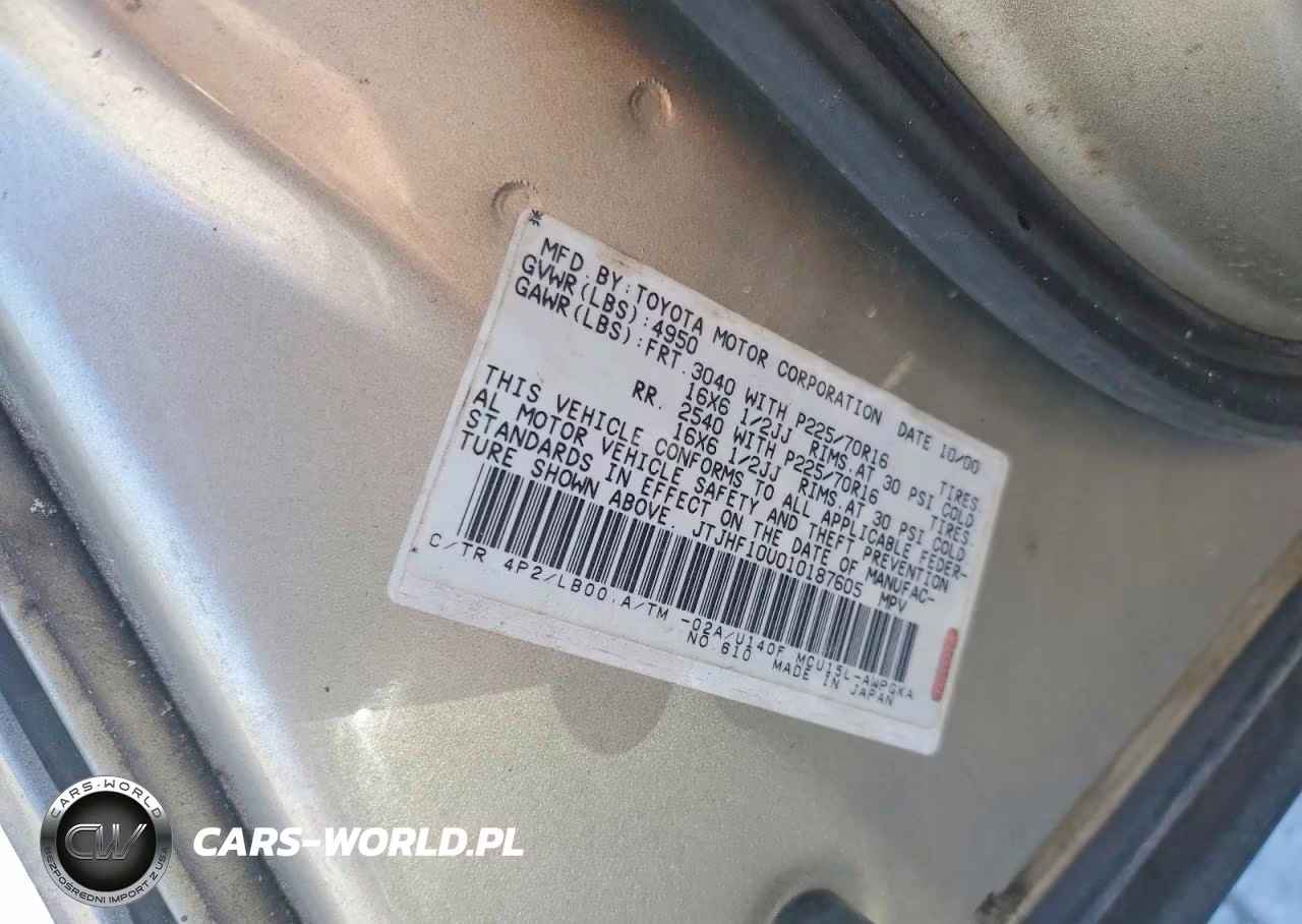 2001 Lexus Rx 300 VIN:JTJHF10U010187605 - 13