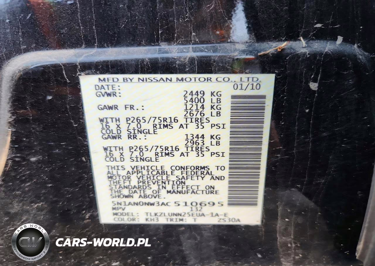 2010 Nissan Xterra X VIN:5N1AN0NW3AC510695 - 12