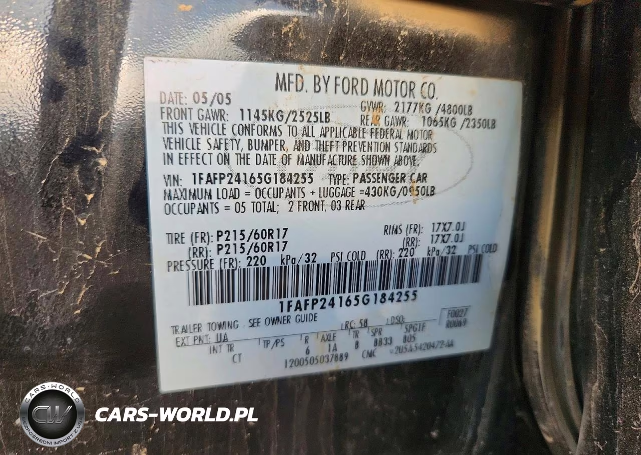 2005 Ford Five Hundred Sel VIN:1FAFP24165G184255 - 12