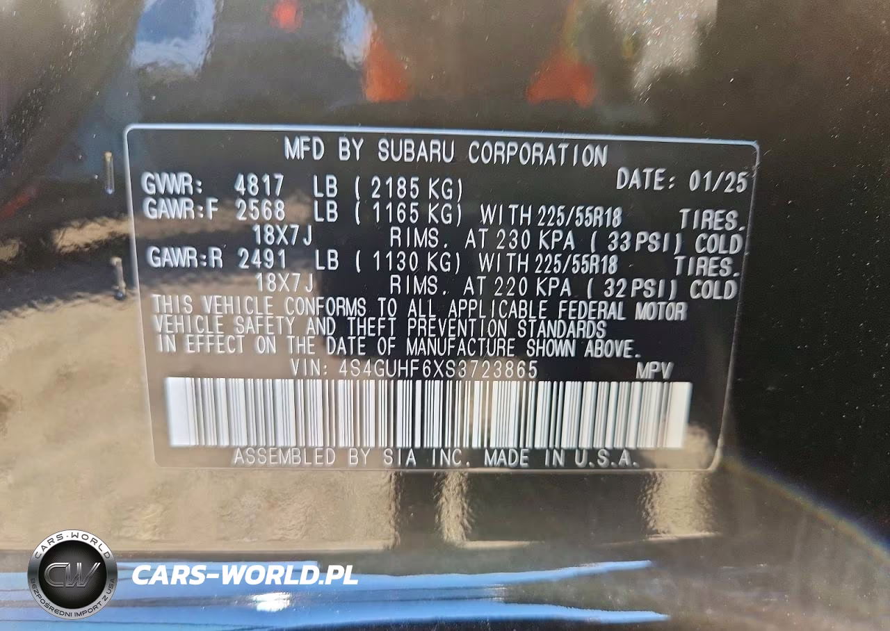 2025 Subaru Crosstrek Sport VIN:4S4GUHF6XS3723865 - 13