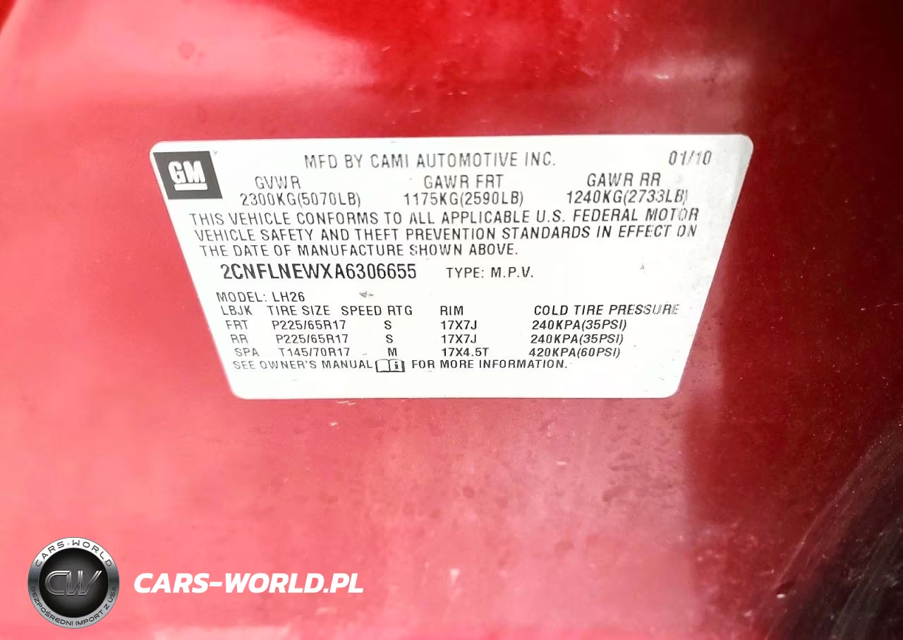 2010 Chevrolet Equinox Lt VIN:2CNFLNEWXA6306655 - 13