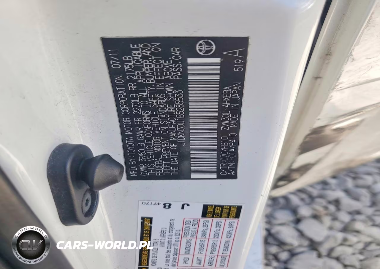 2011 Toyota Prius Three VIN:JTDKN3DU1B5285533 - 12