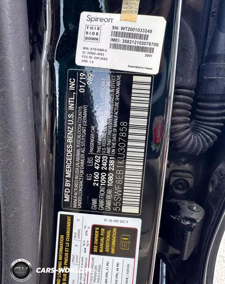 2019 Mercedes-Benz C 300 4Matic VIN:55SWF8EB1KU307858 - 10