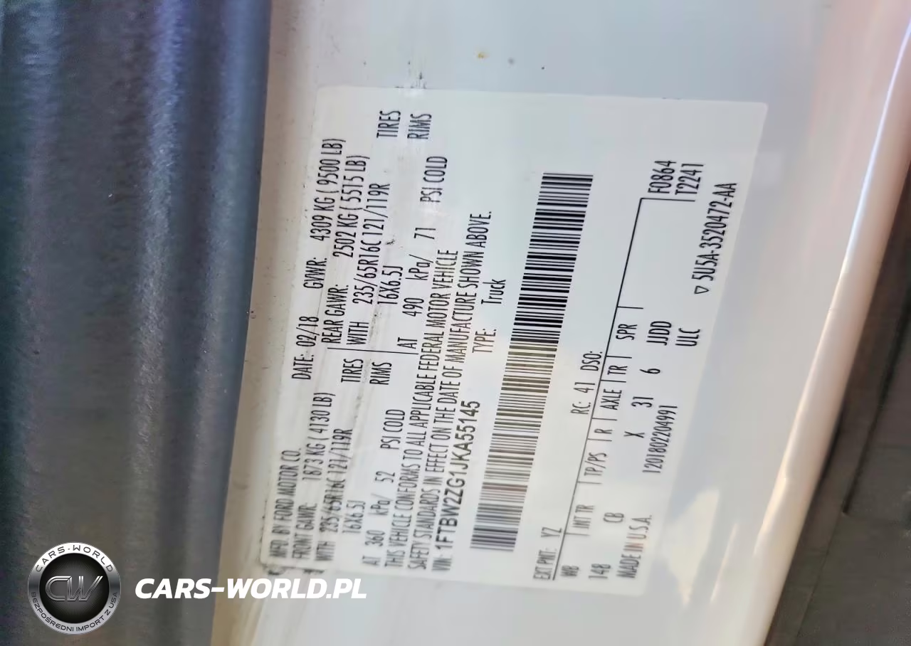 2018 Ford Transit T-350 Delivery Van VIN:1FTBW2ZG1JKA55145 - 12