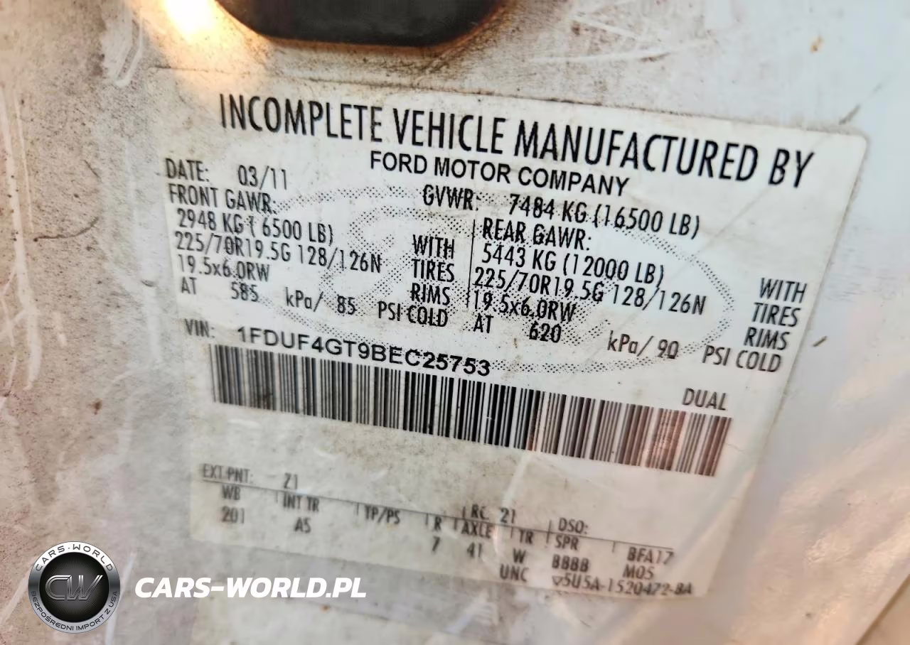 2011 Ford F450 Super Duty Box Truck VIN:1FDUF4GT9BEC25753 - 12