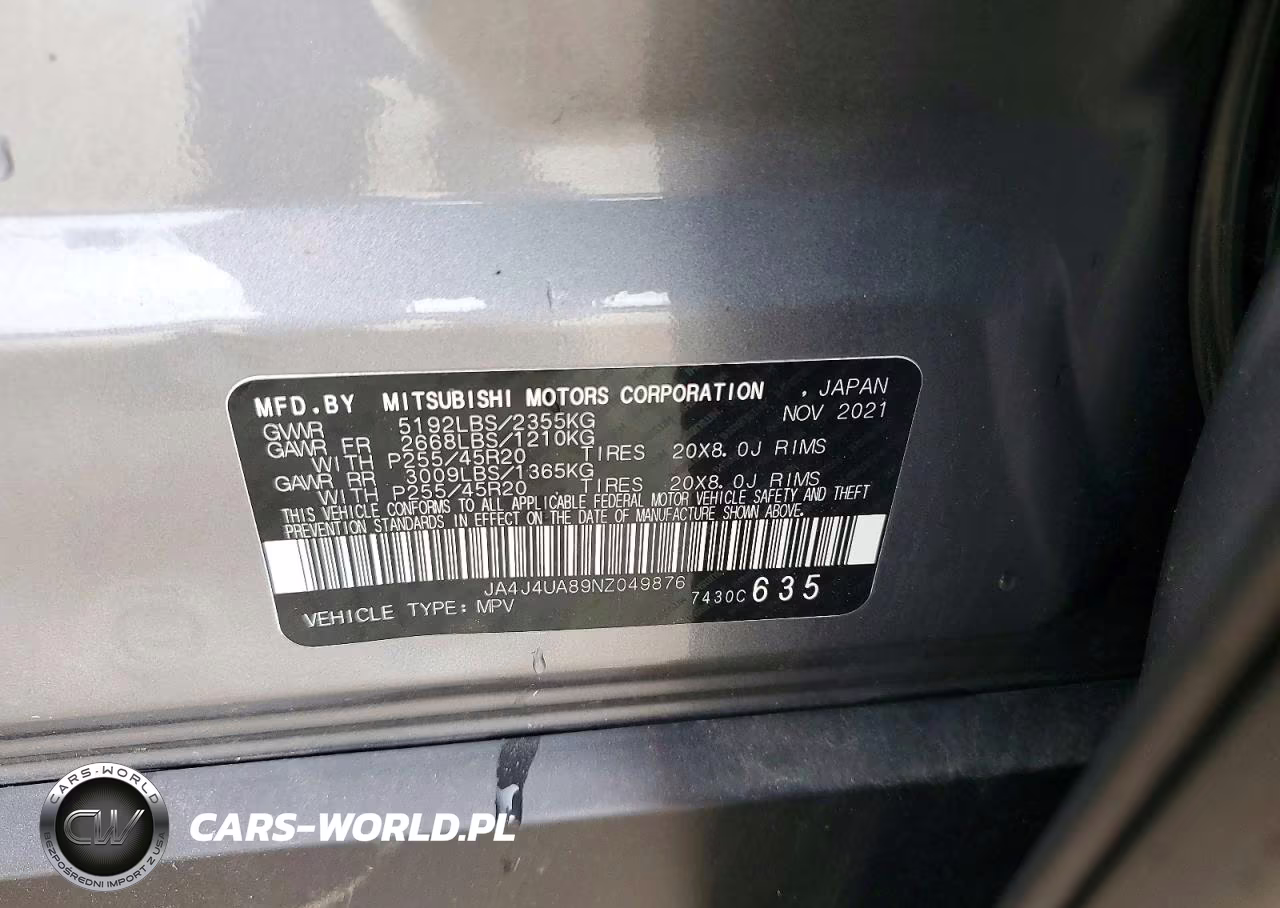 2022 Mitsubishi Outlander Se VIN:JA4J4UA89NZ049876 - 13