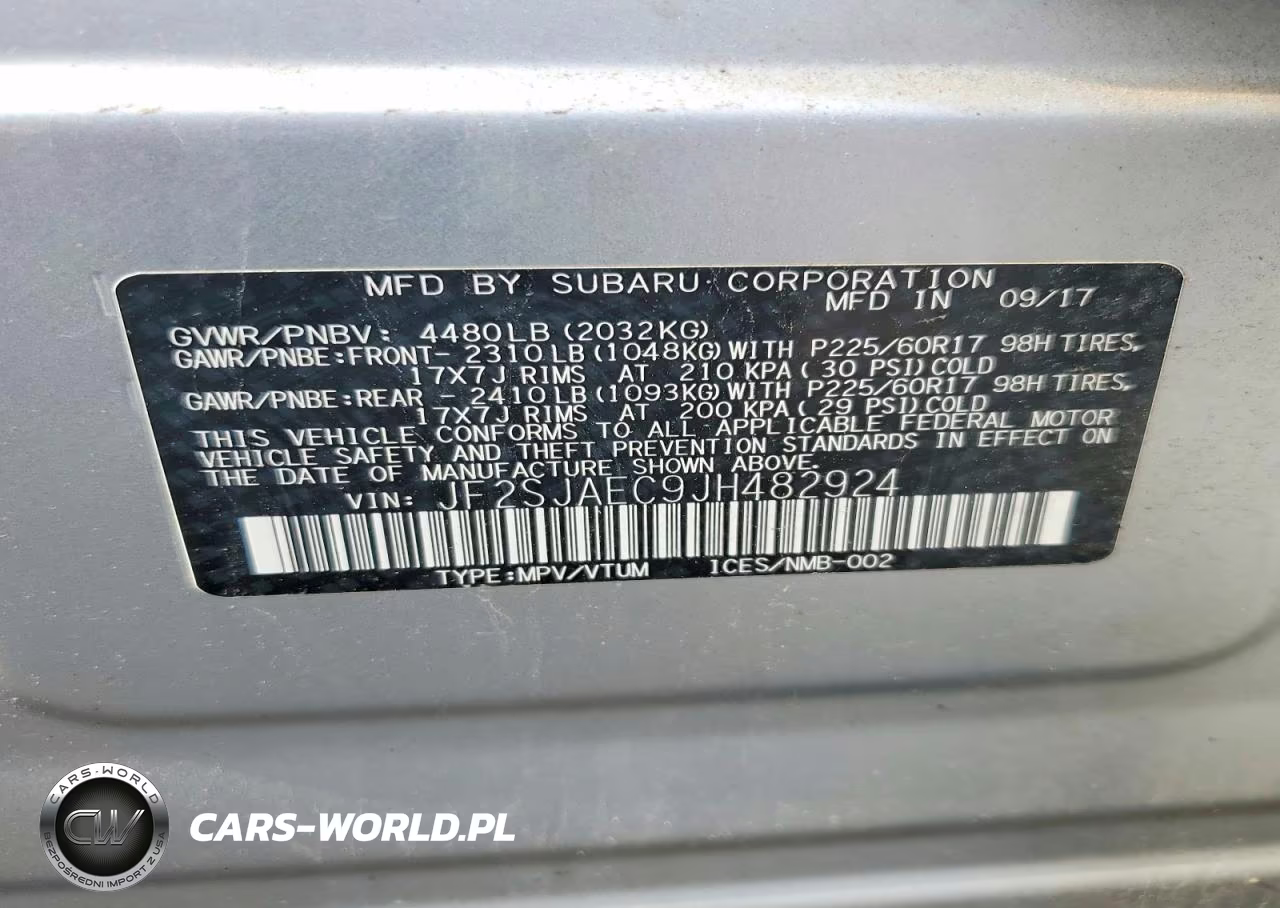 2018 Subaru Forester 2.5I Premium VIN:JF2SJAEC9JH482924 - 13