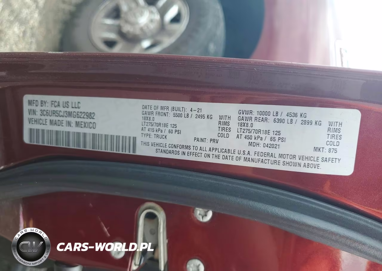 2021 Ram 2500 Tradesman VIN:3C6UR5CJ3MG622982 - 12