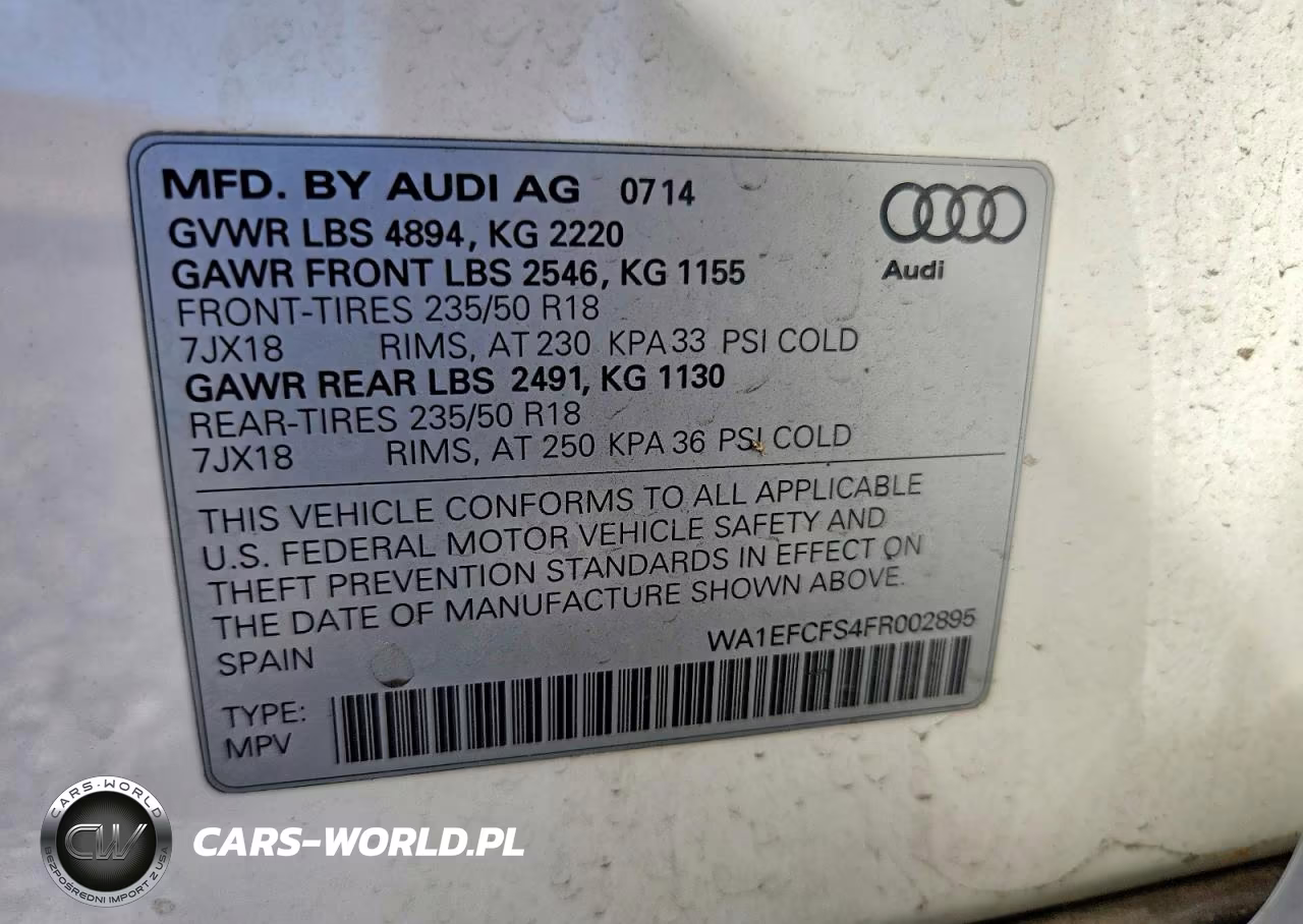 2015 Audi Q3 Premium Plus VIN:WA1EFCFS4FR002895 - 13