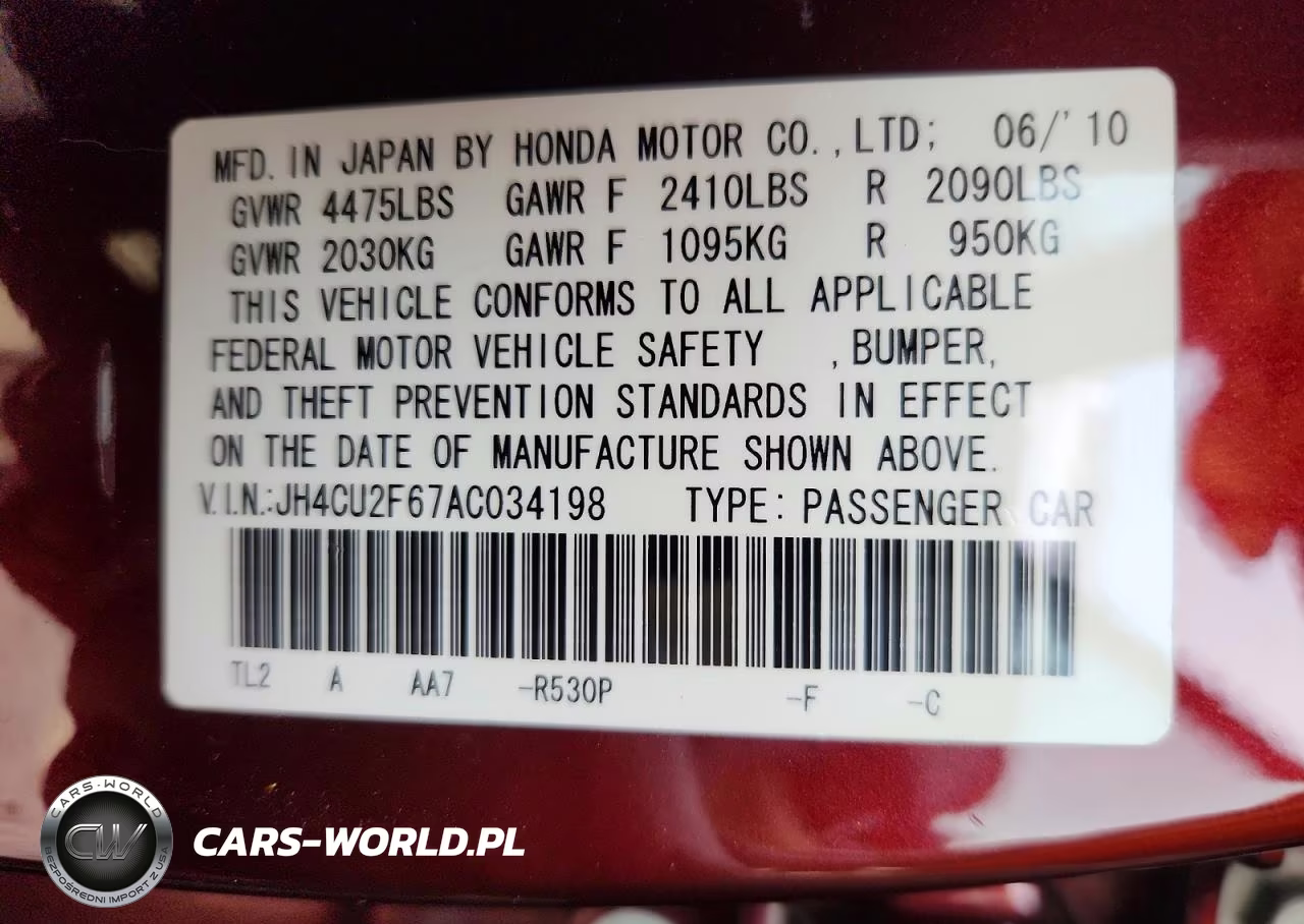 2010 Acura Tsx VIN:JH4CU2F67AC034198 - 12