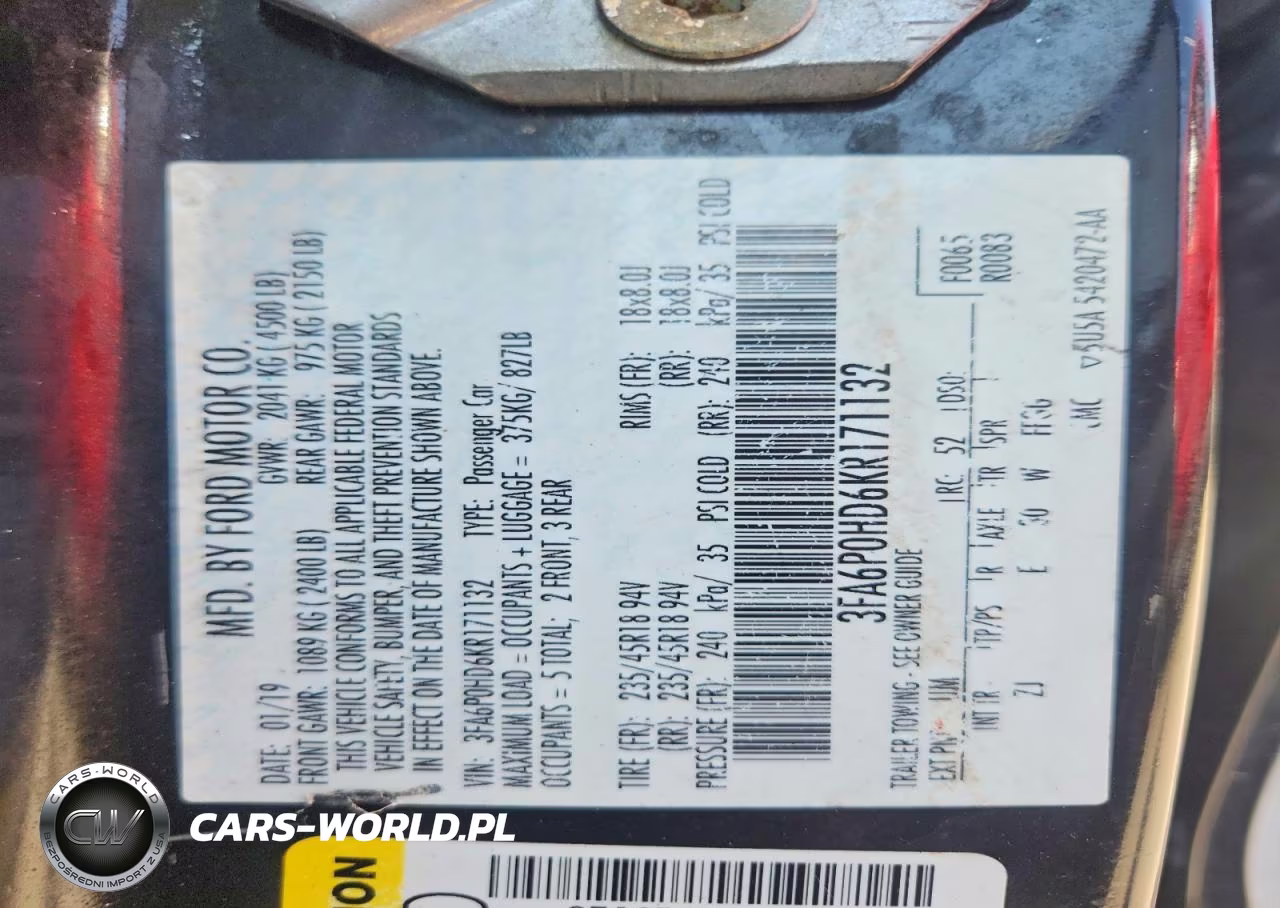 2019 Ford Fusion Se VIN:3FA6P0HD6KR171132 - 12