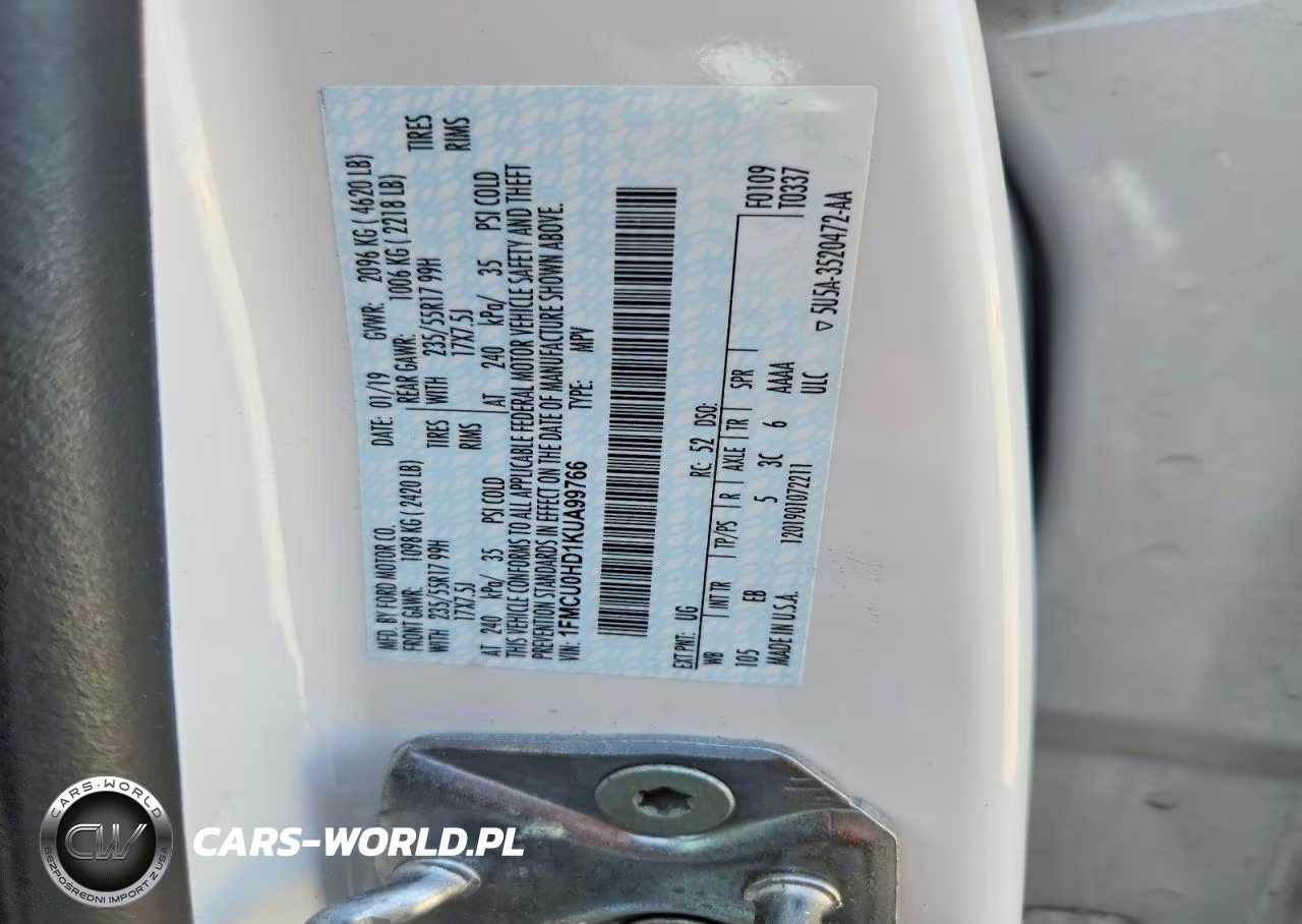 2019 Ford Escape Sel VIN:1FMCU0HD1KUA99766 - 13