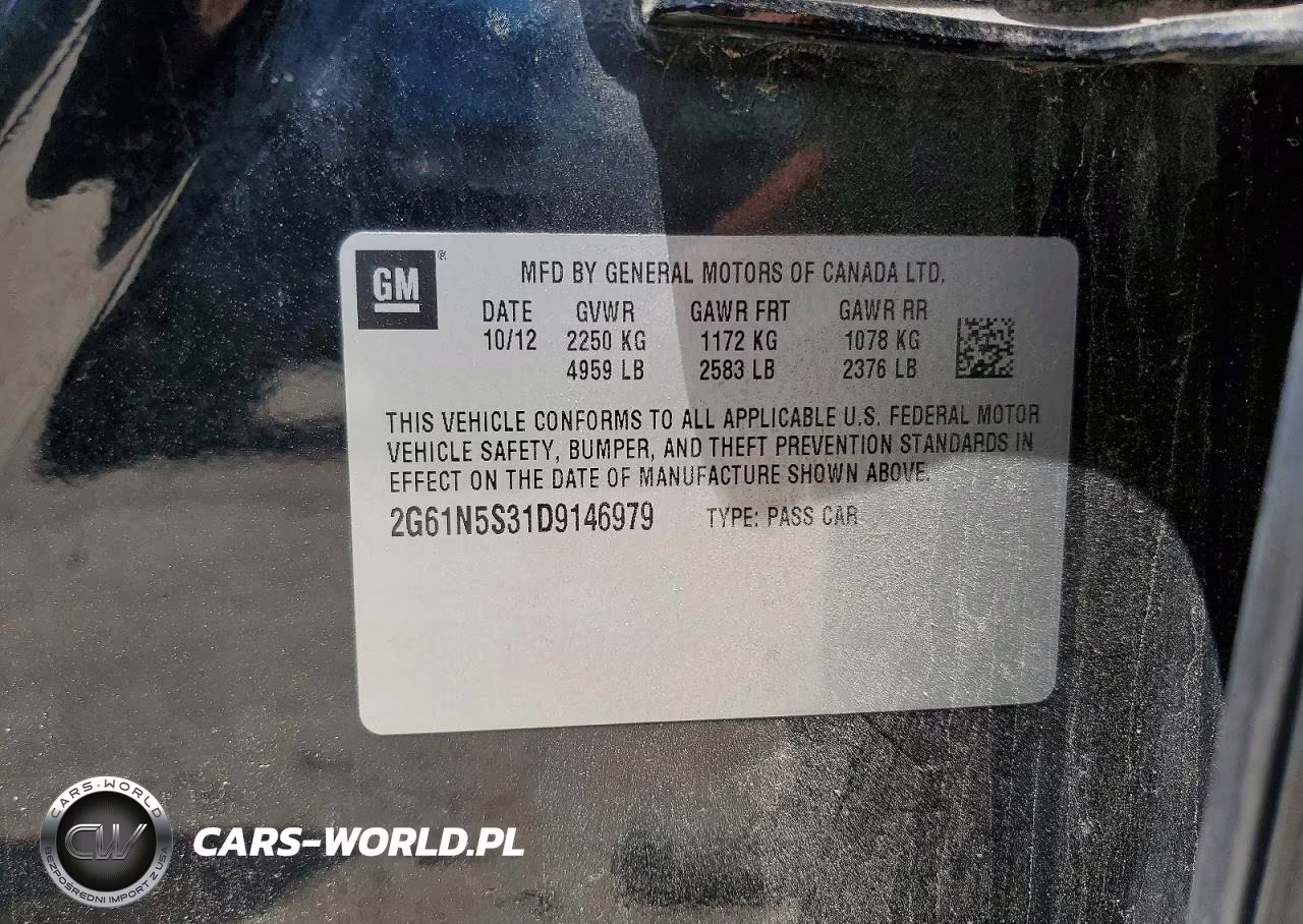 2013 Cadillac Xts VIN:2G61N5S31D9146979 - 12