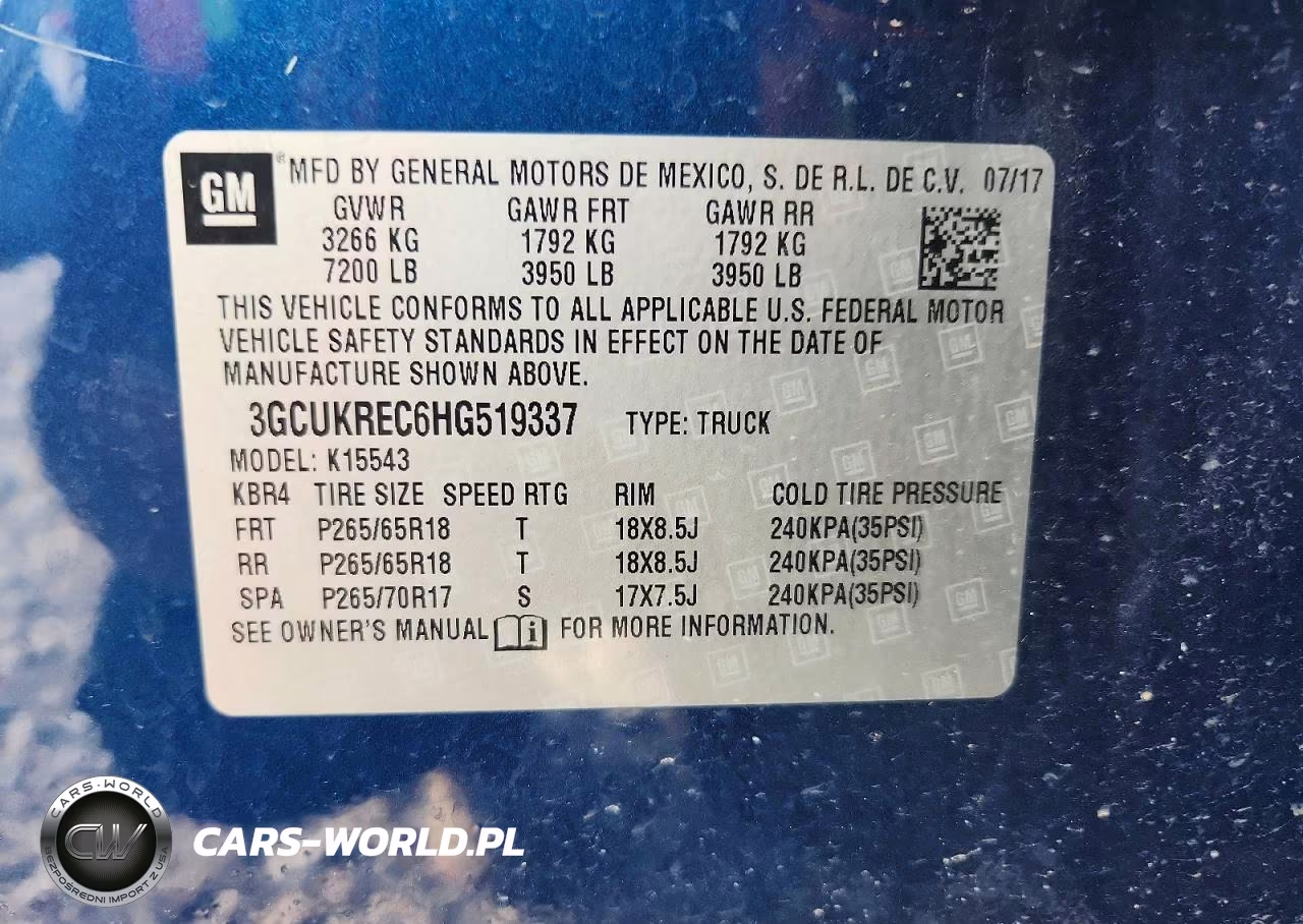2017 Chevrolet Silverado K1500 Lt VIN:3GCUKREC6HG519337 - 12