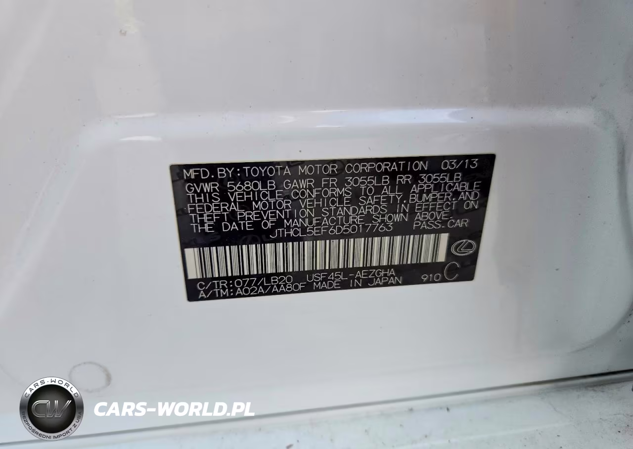 2013 Lexus Ls 460 VIN:JTHCL5EF6D5017763 - 12