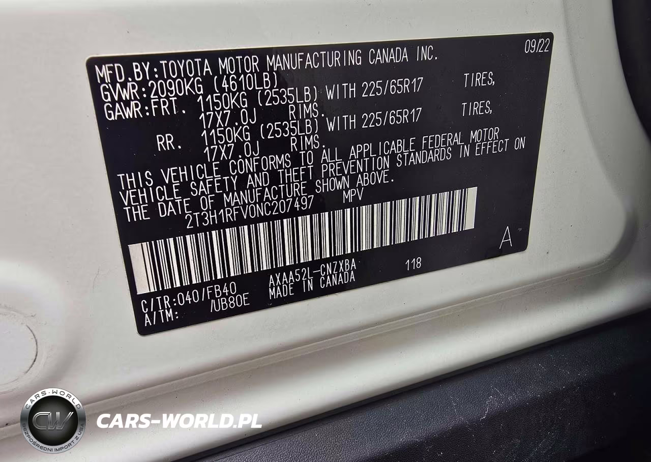 2022 Toyota Rav4 Le VIN:2T3H1RFV0NC207497 - 10
