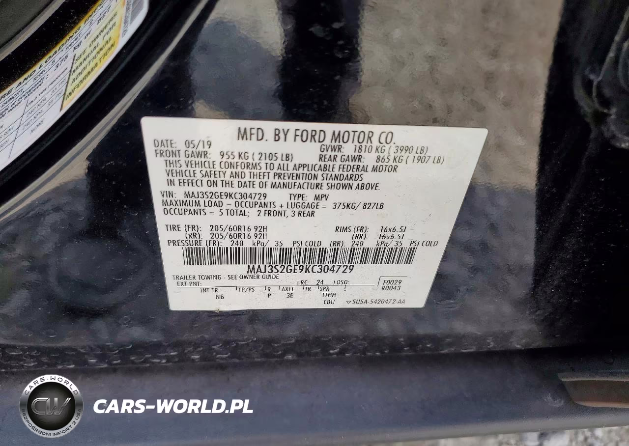 2019 Ford Ecosport Se VIN:MAJ3S2GE9KC304729 - 13