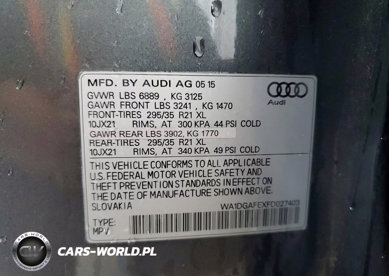 2015 Audi Q7 Prestige VIN:WA1DGAFEXFD027403 - 14