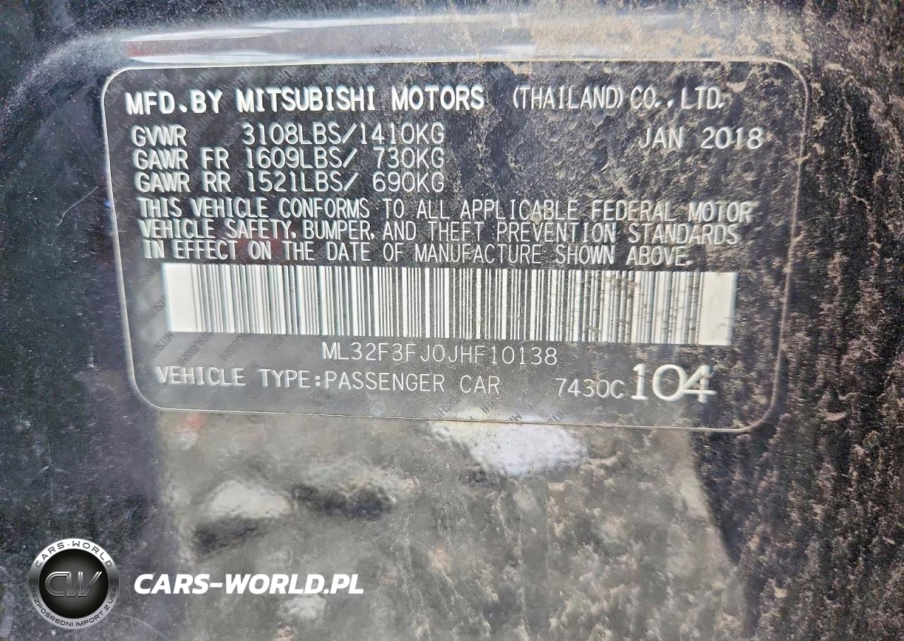 2018 Mitsubishi Mirage G4 Es VIN:ML32F3FJ0JHF10138 - 13
