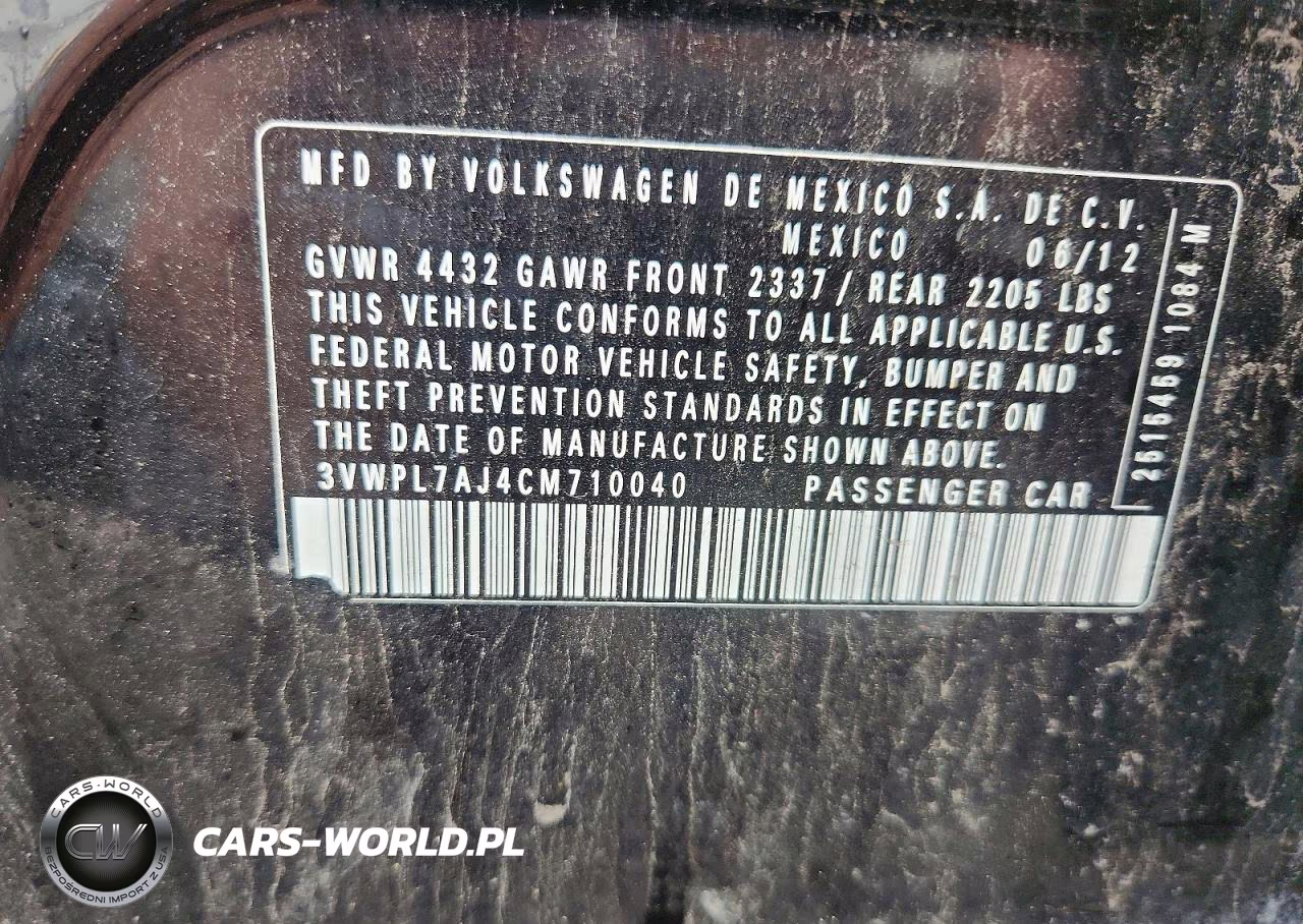 2012 Volkswagen Jetta Sportwagen 2.0L Tdi VIN:3VWPL7AJ4CM710040 - 12