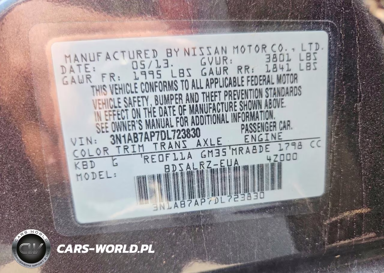 2013 Nissan Sentra Sr VIN:3N1AB7AP7DL723830 - 12