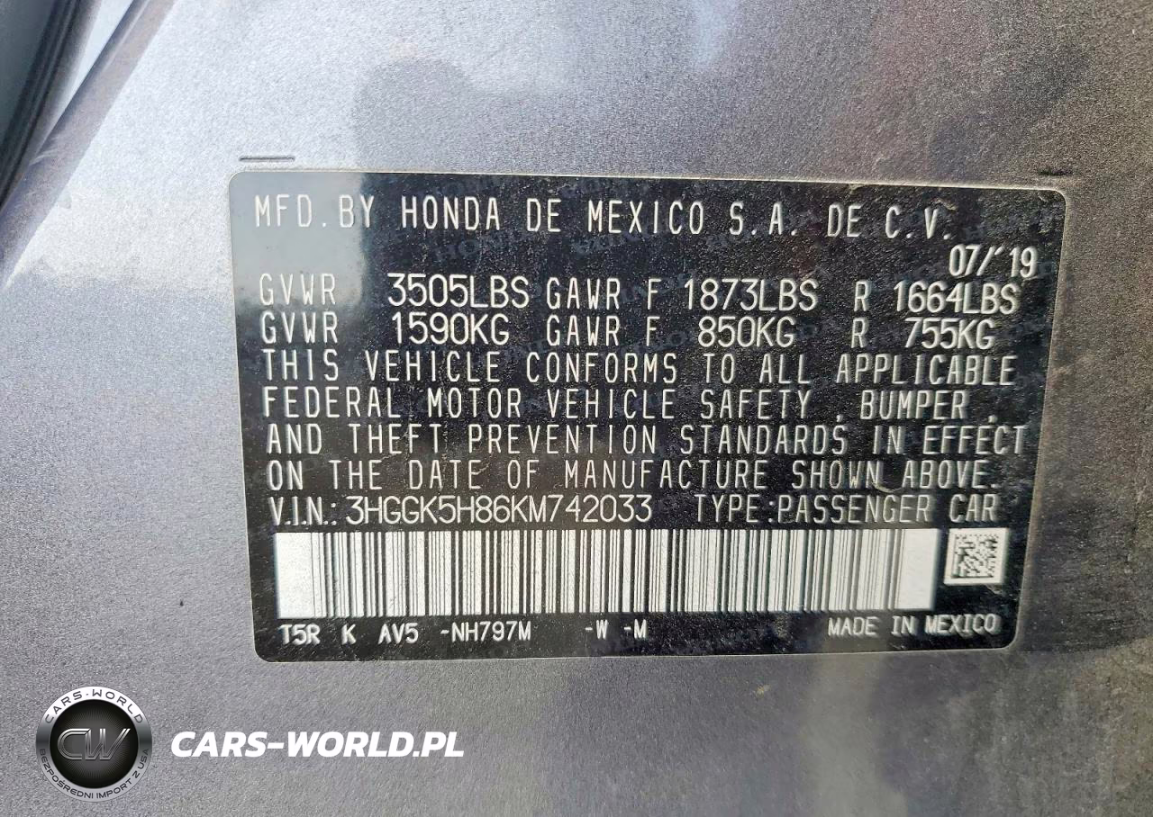 2019 Honda Fit Ex VIN:3HGGK5H86KM742033 - 13