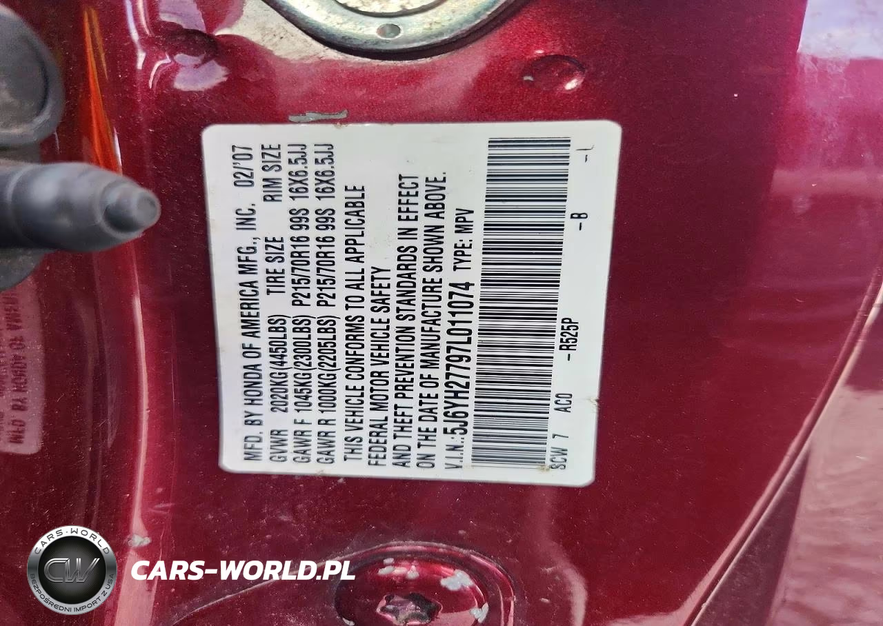 2007 Honda Element Ex VIN:5J6YH27797L011074 - 13