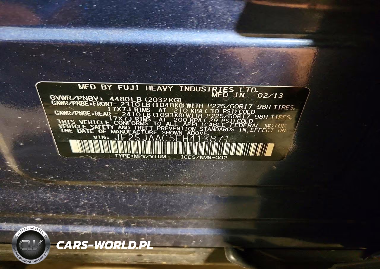 2014 Subaru Forester 2.5I VIN:JF2SJAAC5EH413871 - 13